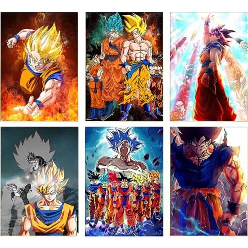 Dragon Ball Japanese Anime Poster Goku Mural Wall Art Canvas Painting Picture Living Room Home Decoration Kids Gift Cuadros