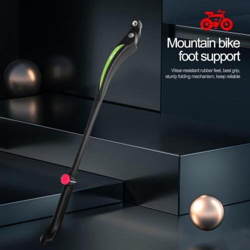 Mountain Bike Kickstand Parking Rack Aluminum Alloy MTB Bicycle Kick Stand Cycling Side Stand Support Adjustable 37-42cm Black