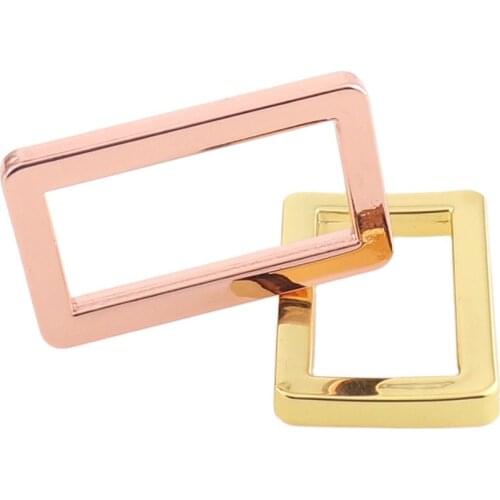 10pcs Square ring buckle Inner 38mm Gold Rose gold Alloy Belt buckles Garment DIY Needlework Luggage Sewing Bags Accessories
