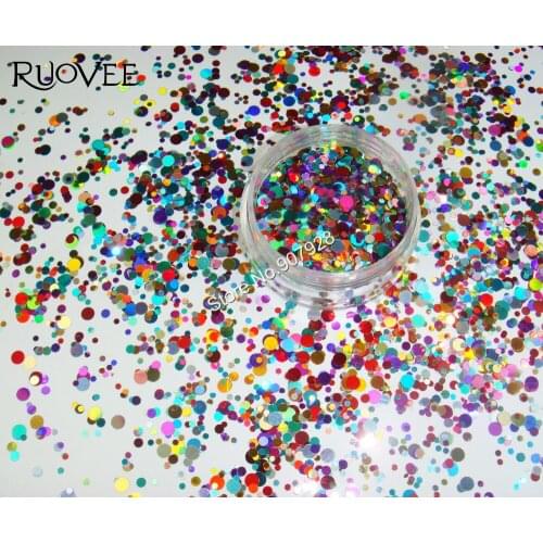 RMX-016 mix colors Round nail art Glitter Dot Paillette nail design powder for nail gel polish,make up,decoration