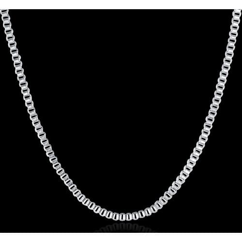 925 Sterling Silver Necklace 16-24 inch 10 PCS fine 2MM Box chain For man Women high quality Fashion party wedding Jewelry Gifts