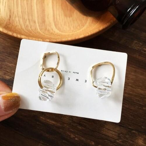 Europe And Exaggerated Style Stud Earrings Fashion Temperament Of Irregular Shape Transparent Earring Women Jewelry Gifts
