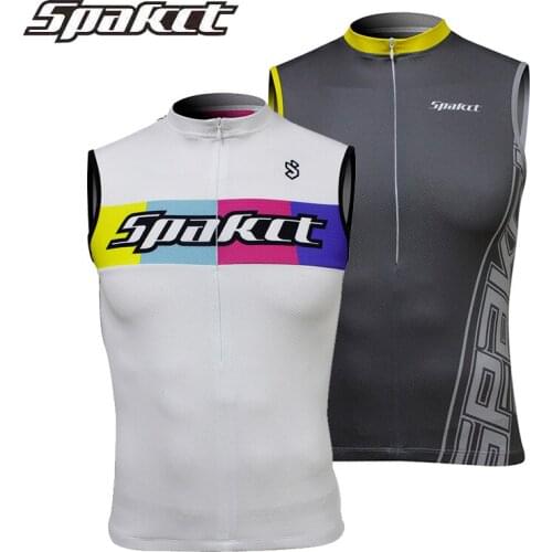 SPAKCT Cycling Jersey Summer Mens Sleeveless Bicycle Jersey Breathable Riding Mountain MTB Road Bike Jersey Roupa Ciclismo