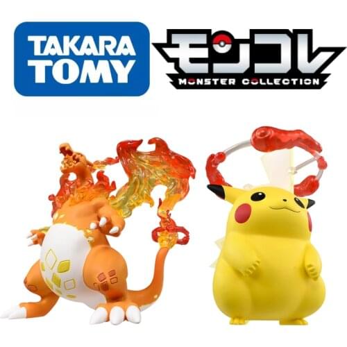 TOMY Pokemon Figures Domineering Gigantamax Charizard Kawaii Pikachu High-Quality Perfectly Reproduce Anime Collection Gifts