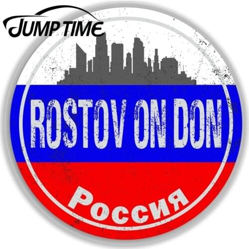 Jump Time Rostov On Don Russia Vinyl Stickers Flag Sticker Laptop Luggage Window Bumper Decal Waterproof Car Accessories