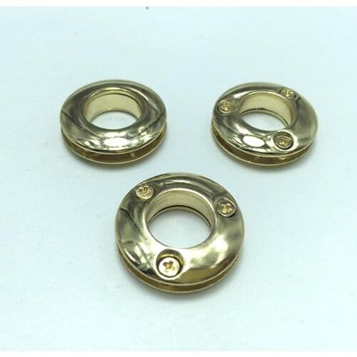 Inner 14mm Alloying Screw Grommet Eyelet, Gold Purse Grommets 50pcs/lot