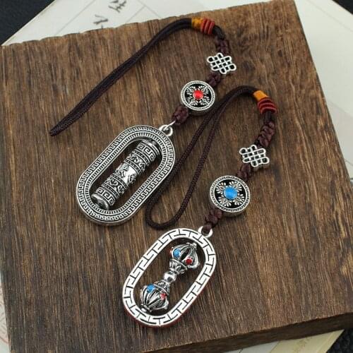 Rotatable Vajra and Magic Pestle Car Bag Keychain