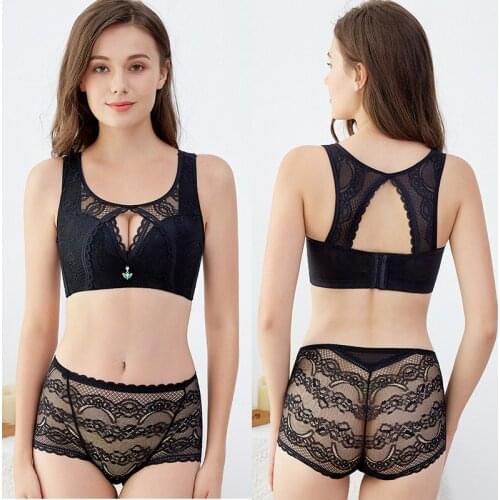 Big Size Women Bras Full Coverage Non Padded Wire Free Lace Embroidery Push Up Minimizer Bra Female Lingerie 75-120 A B C D E bh