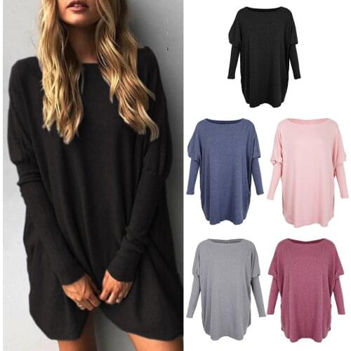 Comfy Long Sleeve Tops Blouses for Women Batwing Sleeve Casual Soft Sweatshirts T-Shirts