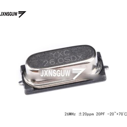 10PCS SMD passive crystal oscillator/HC-49SMD 26MHz 20ppm 20PF X49SM26MSD2SC