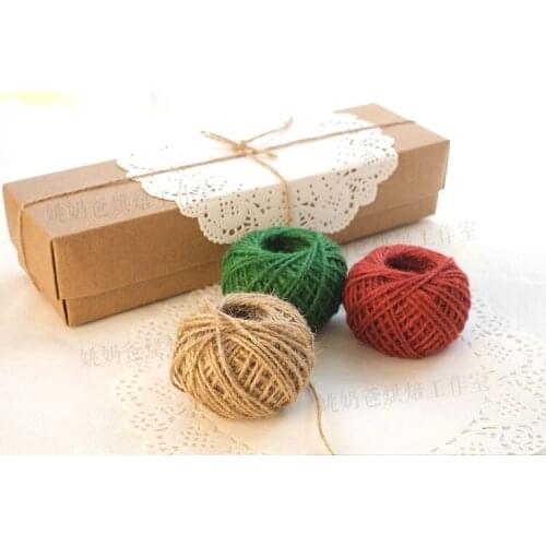 30M Natural Hemp Rope Jute Twine Burlap String Party Wedding Gift Wrapping Thread String DIY Sewing Cords Craft Party Supplies