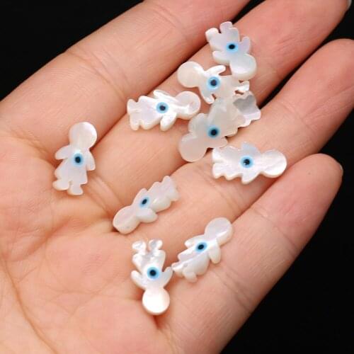 5pcs Villain Shape Shell Small Bead Natural Freshwater Shell Bead Accessories for Making Jewerly Necklace Accessories 8x15mm