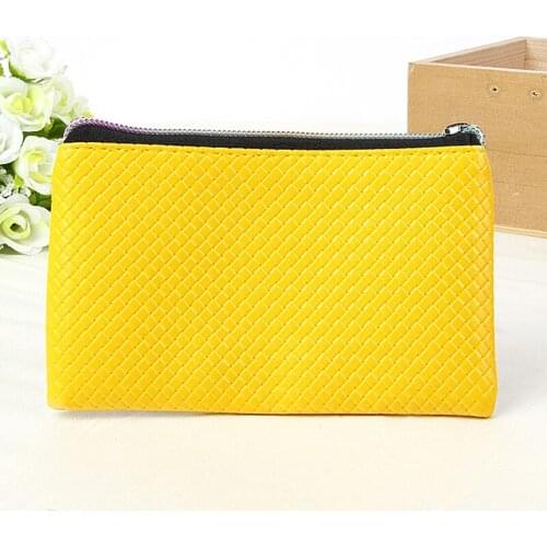 50PCS / LOT Ladies Leather Handbag Fashion Mobile Phone Handbag Zero Purse Pure Color Mini Coin Storage Bag