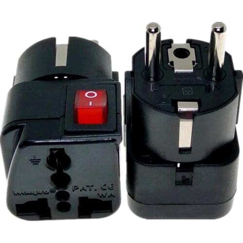 Israel Schuko Germany France Korea Type F Travel Adapter Power Plug Convert UK/US/AU/EU World Plug WONPRO Brand