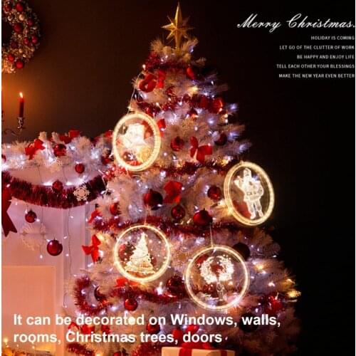 Acrylic Fairy Lights Strong Suction Round Long Service Life Indoor Windows Wall LED Christmas Suction Cup Lights for Family