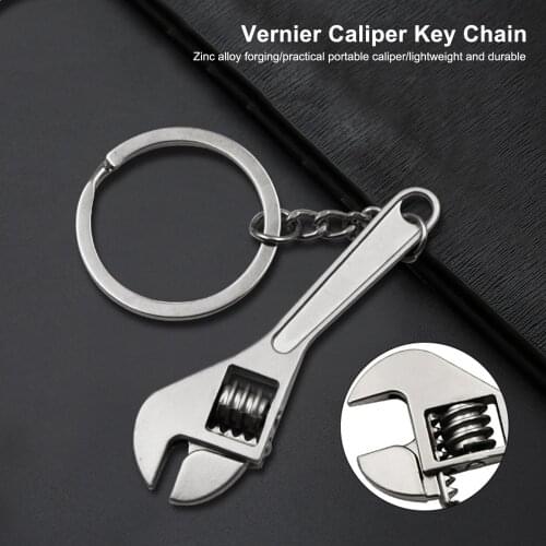 Wrench Keychain Mini Simulation Wrench Keyring Jaw Spanner Hand Tools Metal Chain Keychain Birthday/Festival/Christmas Gifts