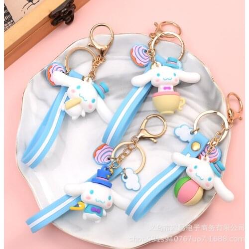 Sanrio hello kitty Cartoon Keychain Cinnamon Dog Keychain Backpack Pendant Girl Boy bag Keychain Gift