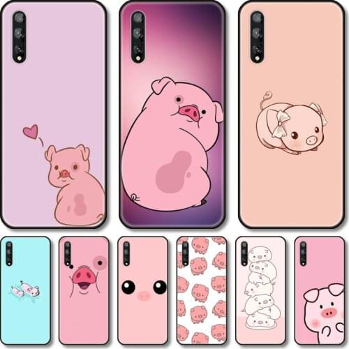 Lovely pig Phone Case For Huawei Y 5 6 7 8 9 A P S Pro 2020 2019 Black Shell Cover