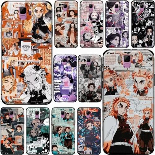 Kimetsu No Yaiba Demon Slayer Anime Phone Case For Samsung galaxy S 7 8 9 10 20 edge A 6 10 20 30 50 51 70 note 10 plus