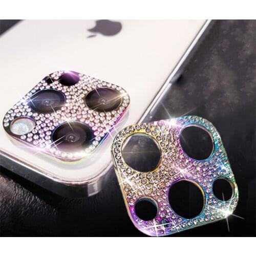 Rhinestone Diamond Camera Cover For iPhone 12 Pro Max Lens Protector On iPhone 11 12Pro Mini Rear Camera Protection Safety Glass