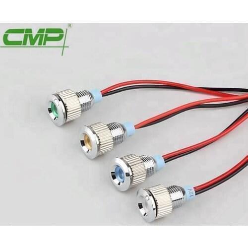 CMP waterproof LED Metal Two-color Lamp Cant Type Signal Panel Mount Indicator Light With Cable