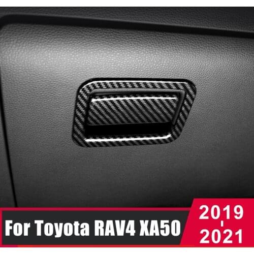 For Toyota RAV4 XA50 2019 2020 2021 ABS Car Co-pilot Storage Box Glove Box Handle Cover Trim Sticker Interior Accessories