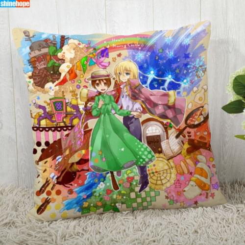 Howls Moving Castle Pillow Cover Customize Pillowcase Modern Home Decorative Pillow Case For Living Room 2020.08.17