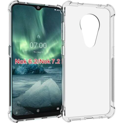 Crystal Clear Anti-slip Anti-Scratch Shockproof Durable Flexible TPU soft Case Cover for Nokia 6.2/7.2
