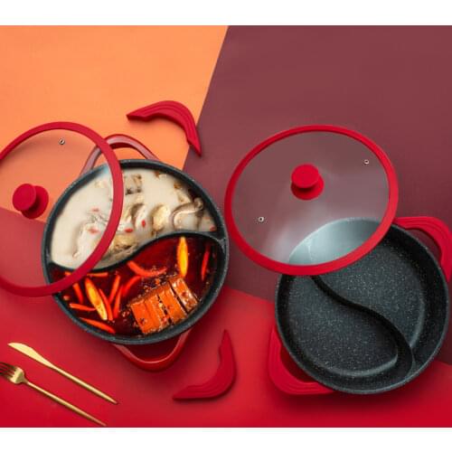 Multifunction Stock Pot Stew Chinese Fondue Soup Pot Set Metal Ollas De Cocina Antiadherente Kitchen Wares Cookware ZY50SP