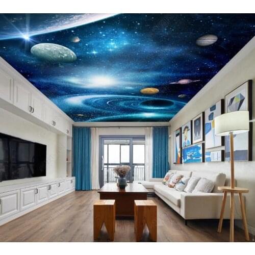 Custom 3D Ceiling Mural Photo Wallpaper Fantasy universe starry sky living room bedroom ceiling zenith mural Wall Papers
