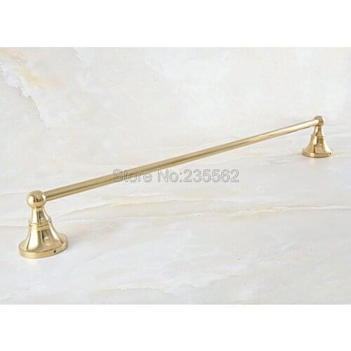 Luxury Gold Color Brass Bathroom Accessory Wall Mounted Bath Single Brass Towel Bar or Towel Rail Rack Lba890