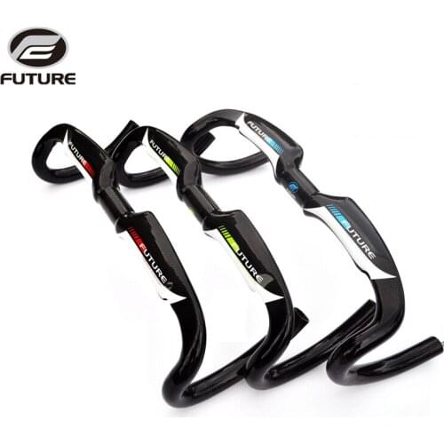 FUTURE carbon road bike handlebar 3K glossy breaking wind bicycle bent bar carbon handlebars 400/420/440mm bike parts