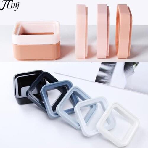 Silicone Mold Dried Flower Resin Decorative Craft Diy Storage Pen Holder Mould Epoxy Resin Concrete Molds Candle Pot Mold