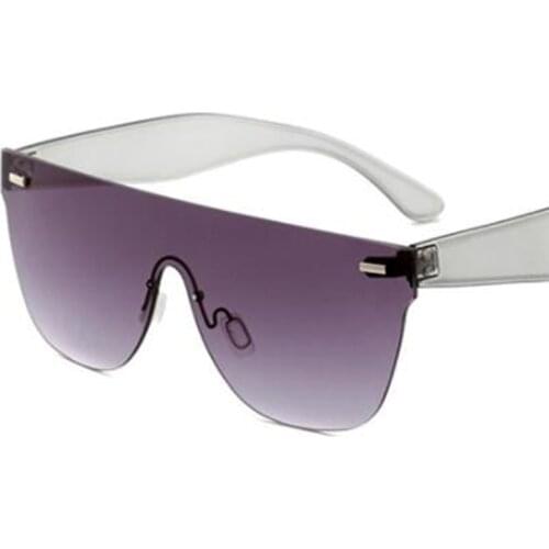 New Rimless One-Piece Square Oversized Sunglasses Women 2020 Fashion Brand Candy Color Sun Glasses Men Vintage Shades UV400