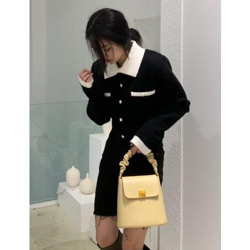 2021 New Design Leather Ladies Fashion Bucket Bag Exquisite Crossbody Bag Leisure Handbag For Women