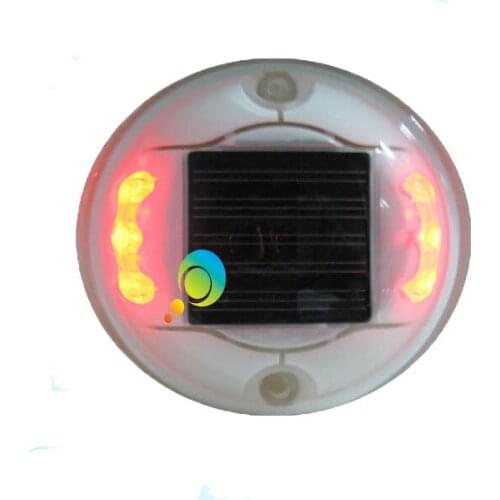 Steady mode waterproof plastic decoration signal light solar power red LED road stud