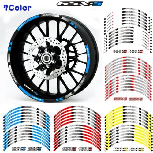 New high quality 12 Pcs Fit Motorcycle Wheel Sticker stripe Reflective Rim For Suzuki GSX-S GSX-S750 GSXS1000 750 1000 gsxs