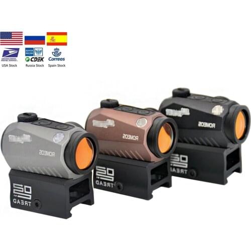 Tactical Romeo5 1x20mm Compact 2 Moa Red Dot Sight Reflex Airsoft Riflescope with 20mm High & Low Rail Riser Mount