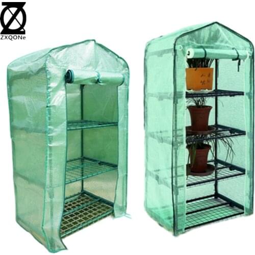 Greenhouse Plant grow tent 3/4 Tier Rack Stands Portable Garden Green House for Outdoor Indoor plant grow L69 W49 H126/159