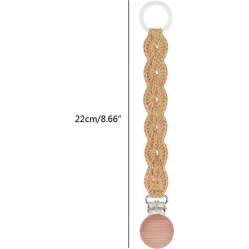 Crochet Baby Pacifier Chain Clips Adapter Holder O Rings Soother Dummy Clips 425F
