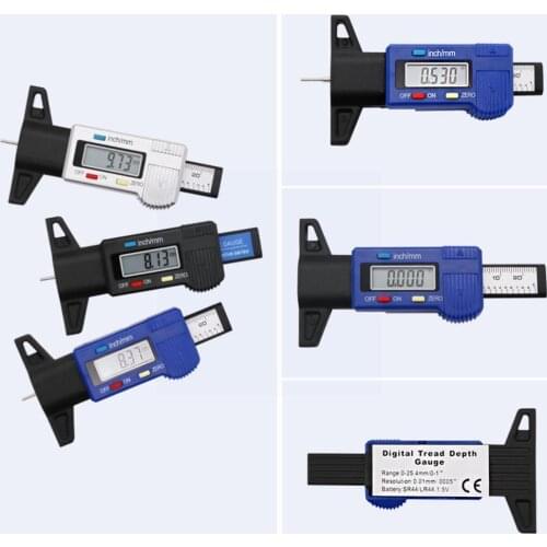 High-precision Digital Display Tire Tread Depth Gauge, Tire Detection Caliper Electronic Wear Automobile Vernier Z0O5