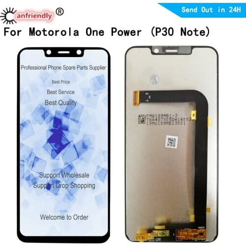 LCD For Motorola One Power Moto P30 Note LCD Display Touch Panel Screen sensor Digitizer Assembly For Motorola One Power LCDs