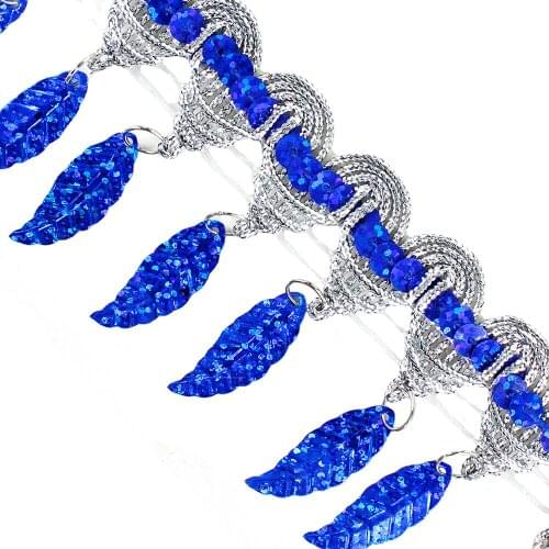 10yard Braided Ribbon Sequin Leaf Lace Trim Applique Fabric Trimming Tape Venice for Clothes Curtain Decorated Sewing T2771