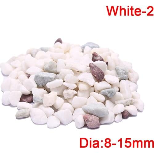 100g Natural River Decorative Stone Marbles for Succulent Bonsai Fish Tank No Vase Plant Home Garden Decor White
