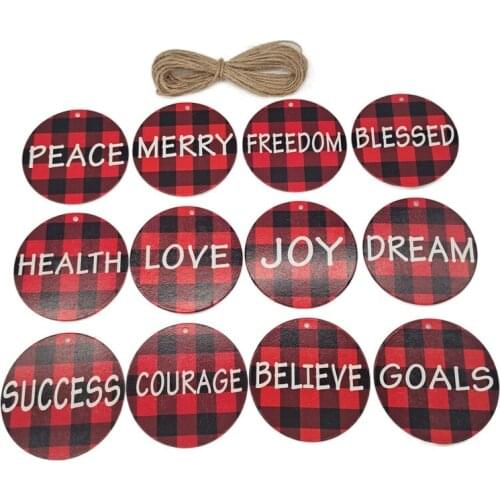 5PCS 7.5cm Wooden Christmas Ornaments Unfinished Wood Slices with Holes Predrilled Wood Round Circles Blank Discs for DIY Crafts