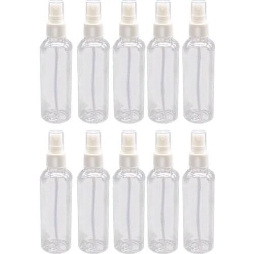 50PCS 100 Ml Transparent Plastic Perfume Atomizer Small MIni Empty Spray Refillable Bottle Travel Bottles Set