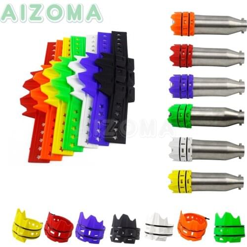 7 Colors Exhaust Muffler Pipe End Cover For Kawasaki Suzuki Yamaha Honda EXC Enduro Universal Silencer Tail Shield Protector