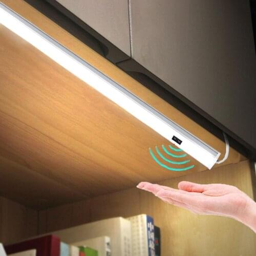 USB Power Hand Waving Control Aluminum LED Bar Lights DC 5V Kitchen Lamp Closet LED Bulb Hand Sweep Motion Sensor LED Lamp Tube