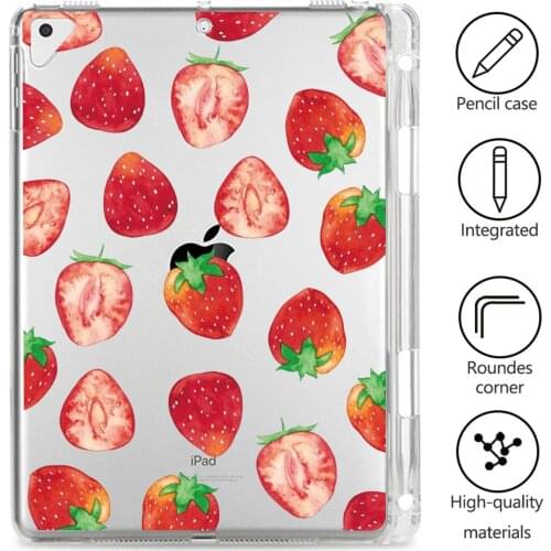 Watermelon Fruit Strawberry Protective Cover for Ipad 5 6 7 8 Th 10.2 9.7inch Back Cases for Ipad Pro 12.9inch with Pen Slot