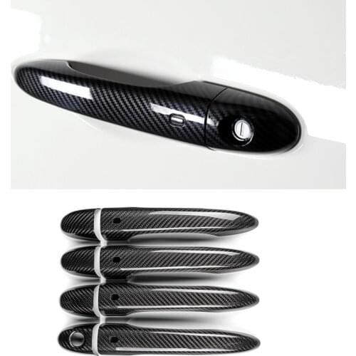 Car Accessories Carbon Fiber Door Handle Trim Frame Sticker Cover for Maserati Quattroporte M156 Ghibli M157 Levante 2013-2019